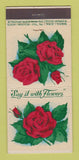 Matchbook Cover - Flowers by Soranno Morristown NJ 21 Strike Feature