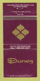 Matchbook Cover - Dunes Casino Las Vegas NV WEAR 30 Strike