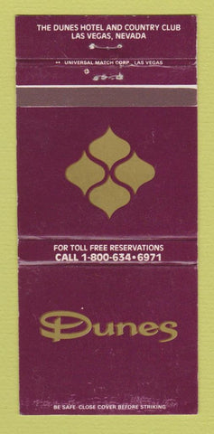 Matchbook Cover - Dunes Casino Las Vegas NV WEAR 30 Strike