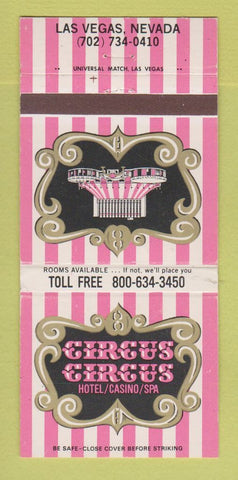 Matchbook Cover - Circus Circus Casino Hotel Las Vegas NV 30 Strike