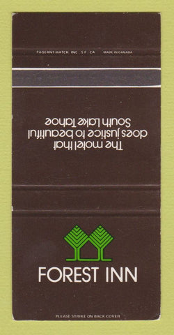 Matchbook Cover - Forest Inn South Lake Tahoe CA 30 Strike