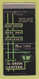 Matchbook Cover - Green Lantern Restaurant Tucson AZ WEAR 30 Strike