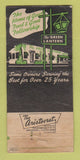Matchbook Cover - Green Lantern Restaurant Tucson AZ WEAR 30 Strike