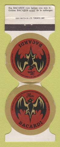 Matchbook Cover - Ron Bacardi Rum Liquor Canada WEAR