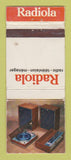 Matchbook Cover - Radiola Radio TV France WORN