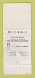 Matchbook Cover - Radiola Radio TV France WORN