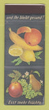 Matchbook Cover - Eat More Fruit Germany WEAR