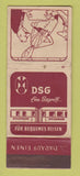Matchbook Cover - Dujardin Imperial Liquor Germany SAMPLE WORN BACK
