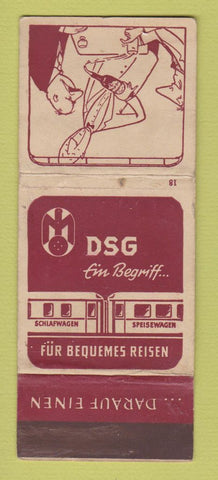 Matchbook Cover - Dujardin Imperial Liquor Germany SAMPLE WORN BACK