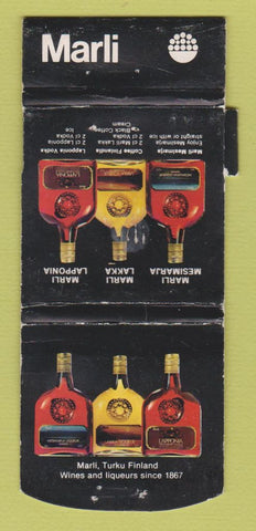 Matchbook Cover - Marli Liquor Findland Wines  WORN