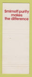 Matchbook Cover - Smirnoff Vodka SAMPLE