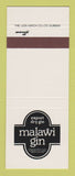 Matchbook Cover - Malawi Gin Liquor South Africa SAMPLE