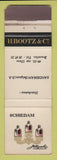 Matchbook Cover - H Bootz Liquor Belgian Schiedam WEAR