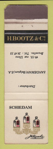 Matchbook Cover - H Bootz Liquor Belgian Schiedam WEAR