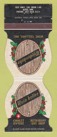 Matchbook Cover - Wein Keller Chalet Suisse Restaurant Altus AR