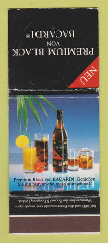 Matchbook Cover - Bacardi Black Rum Germany WEAR