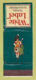 Matchbook Cover - Dewar's Scotch Whiskey White Label WORN
