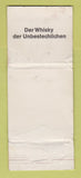 Matchbook Cover - Dewar's Scotch Whiskey White Label WORN