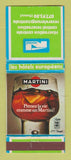 Matchbook Cover - Martini Liquor Les Hotels Europeens France WEAR