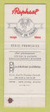 Matchbook Cover - St Raphael Liquor Au Robinson Bourbon Lancy  France SAMPLE