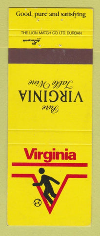 Matchbook Cover - Virginia Table Wine South Africa Soccer