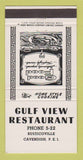 Matchbook Cover - Gulf View Restaurant Cavendish PEI PE 30 Strike
