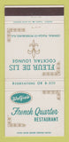 Matchbook Cover - French Quarter Restaurant St Petersburg FL 30 Strike