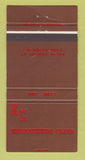 Matchbook Cover - Engineers Club Vancouver BC 30 Strike