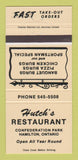 Matchbook Cover - Hutch's Restaurant Hamilton ON PEACH 30 Strike