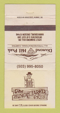 Matchbook Cover - Hungry Farmer Diamond Hill Park Harrisburg OR  WEAR 30 Strike