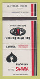 Matchbook Cover - Del Webb's Sahara Casino Hotel Las Vegas NV 30 Strike