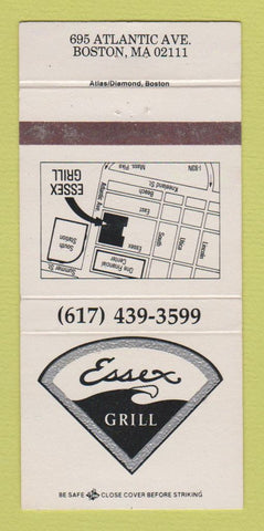 Matchbook Cover - Essex Grill Boston MA restaurant 30 Strike