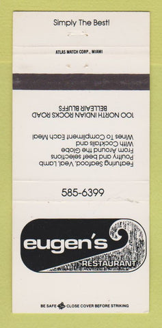 Matchbook Cover - Eugen's Restaurant Belleair Bluffs FL 30 Strike