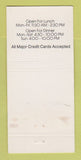 Matchbook Cover - Eugen's Restaurant Belleair Bluffs FL 30 Strike