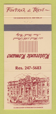 Matchbook Cover - Ristorante Romano New York City 30 Strike
