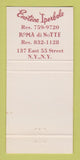 Matchbook Cover - Ristorante Romano New York City 30 Strike
