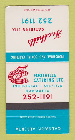 Matchbook Cover - Foothills Catering Calgary AB 30 Strike
