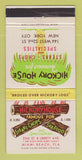Matchbook Cover - Hickory House Restaurant Miami Beach FL 30 Strike