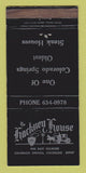 Matchbook Cover - Hackney House Colorado Springs Steak Restaurant WEAR 30 Strike