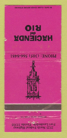 Matchbook Cover - Hacienda del Rio Fort Lauderdale FL WEAR 30 Strike