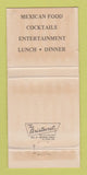 Matchbook Cover - Hacienda del Rio Fort Lauderdale FL WEAR 30 Strike