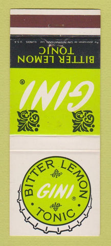 Matchbook Cover - Bini Bitter Lemon Tonic Drink France