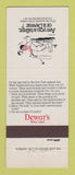 Matchbook Cover - Dewar's White Label Scotch Whiskey South Africa liquor
