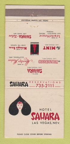 Matchbook Cover - Hotel Sahara Las Vegas NV Casino 30 Strike
