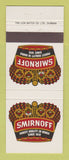 Matchbook Cover - Smirnoff Vodka Liquor South Africa