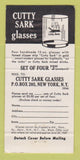 Matchbook Cover - Cutty Sark Liquor Whiskey WEAR 30 Strike