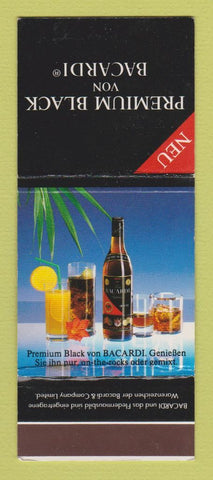 Matchbook Cover - Bacardi Black Rum Germany