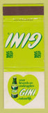 Matchbook Cover - Gini Drink Netherlands WEAR