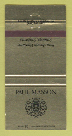 Matchbook Cover - Paul Masson Vineyards Wine Saratoga CA 30 Strike