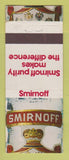 Matchbook Cover - Smirnoff Vodka Liquor